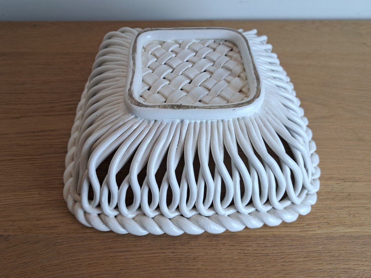 Basket, Woven Earthenware, Early 20th Century.-photo-2
