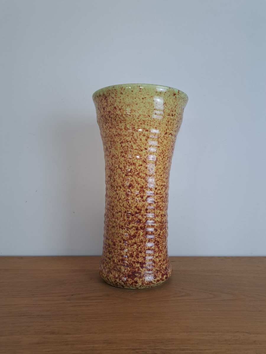 Accolay , Grand Vase , Faïence , XX°. -photo-3