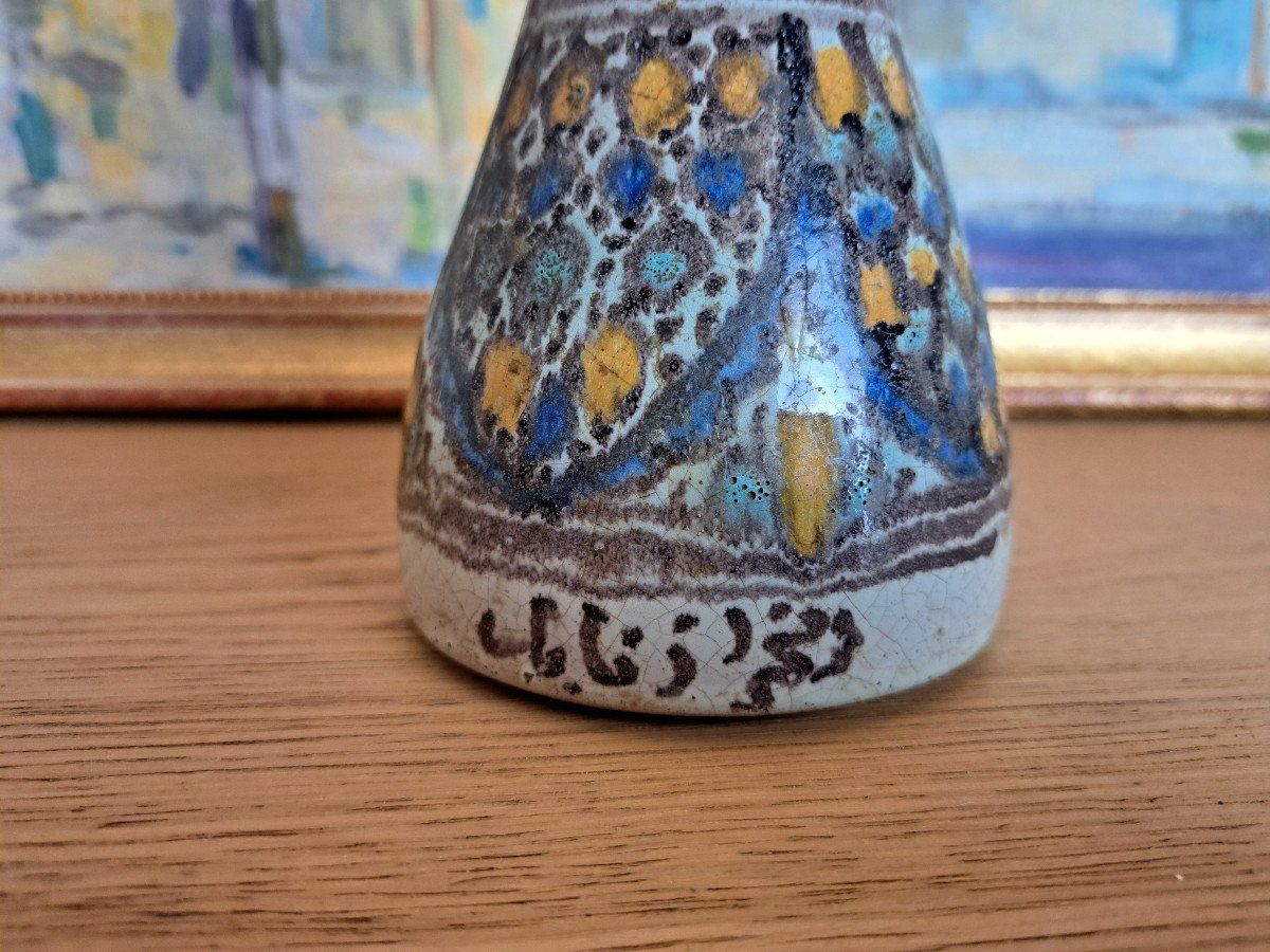 Nabeul, Vase, Tunisian Ceramic, Year 30, 20th Century. -photo-1
