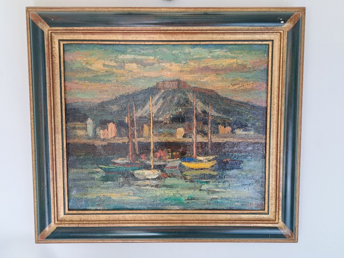 Jac Lem , La Montagne Du Roule , Cherbourg , Huile Sur Panneau , XX°. 