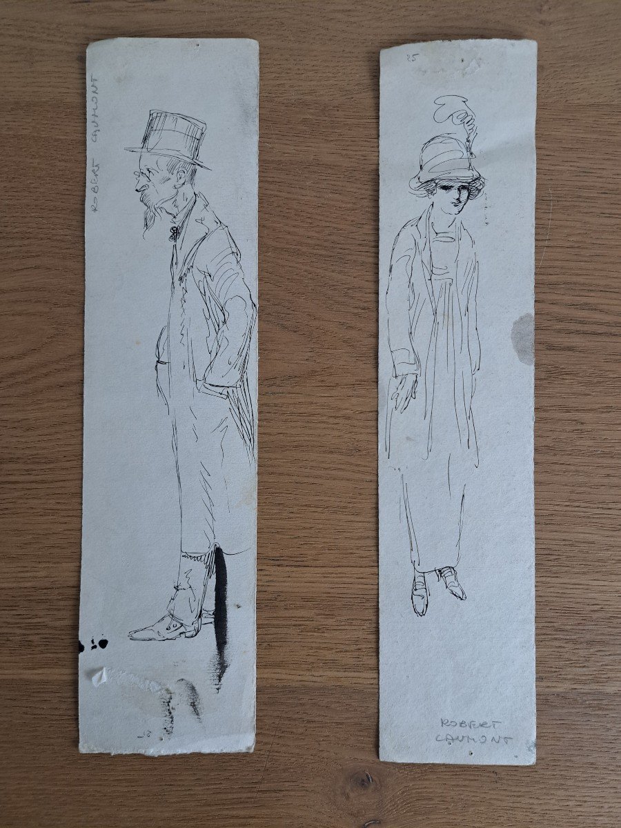 Att To Robert Caumont, War/peace, Drawing, Early 20th Century. -photo-2