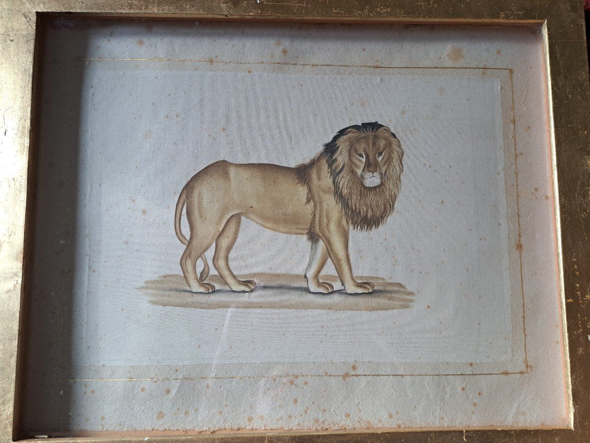La Roche Laffitte , Lion , Aquarelle , XX°. -photo-1