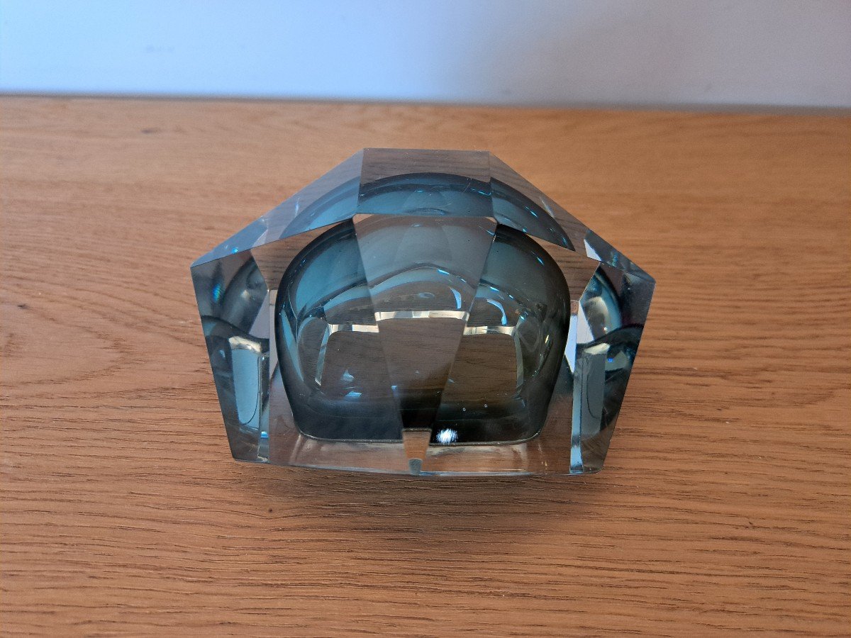 Sommerso Murano, Ashtray / Pocket Tray, Diamond, Italy, 1970s -photo-7