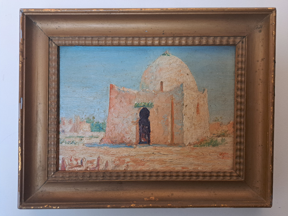 Oriental Architecture, Oil On Panel, Orientalism, Early 20th Century.
