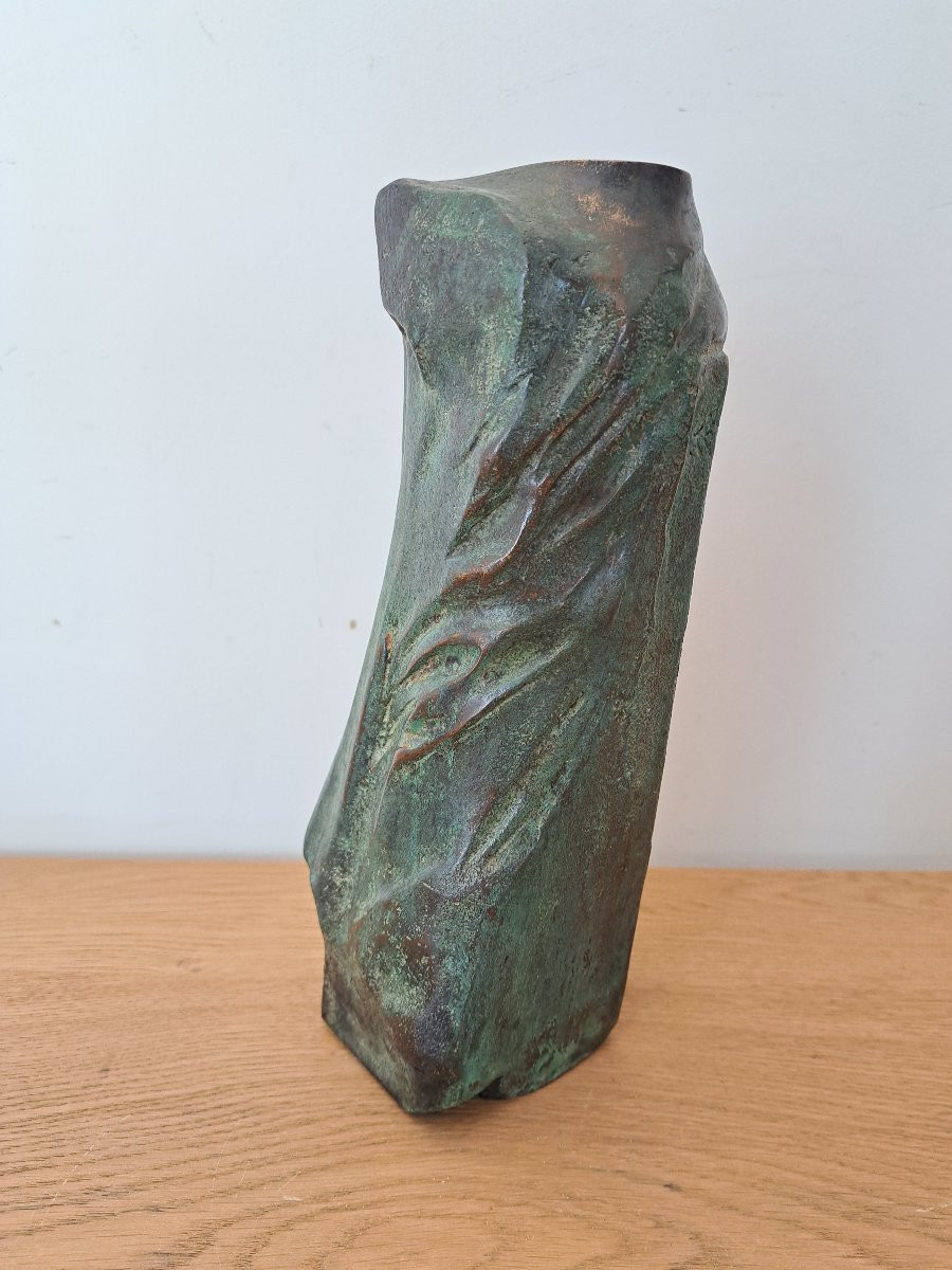 Abstraction , Bronze Contemporain , XX°. -photo-1