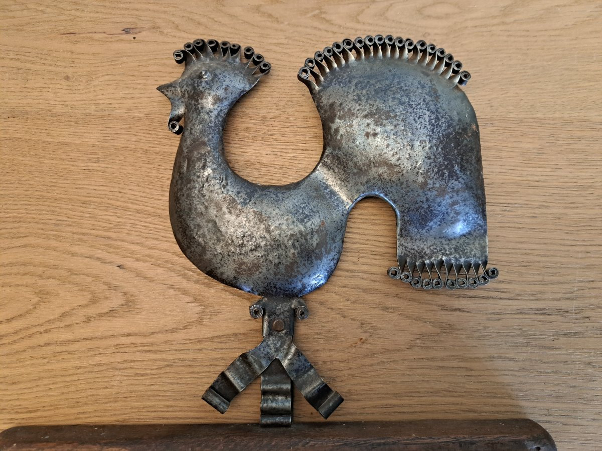 Archelle Au Coq , Métal Et Bois , Début XX°. -photo-2