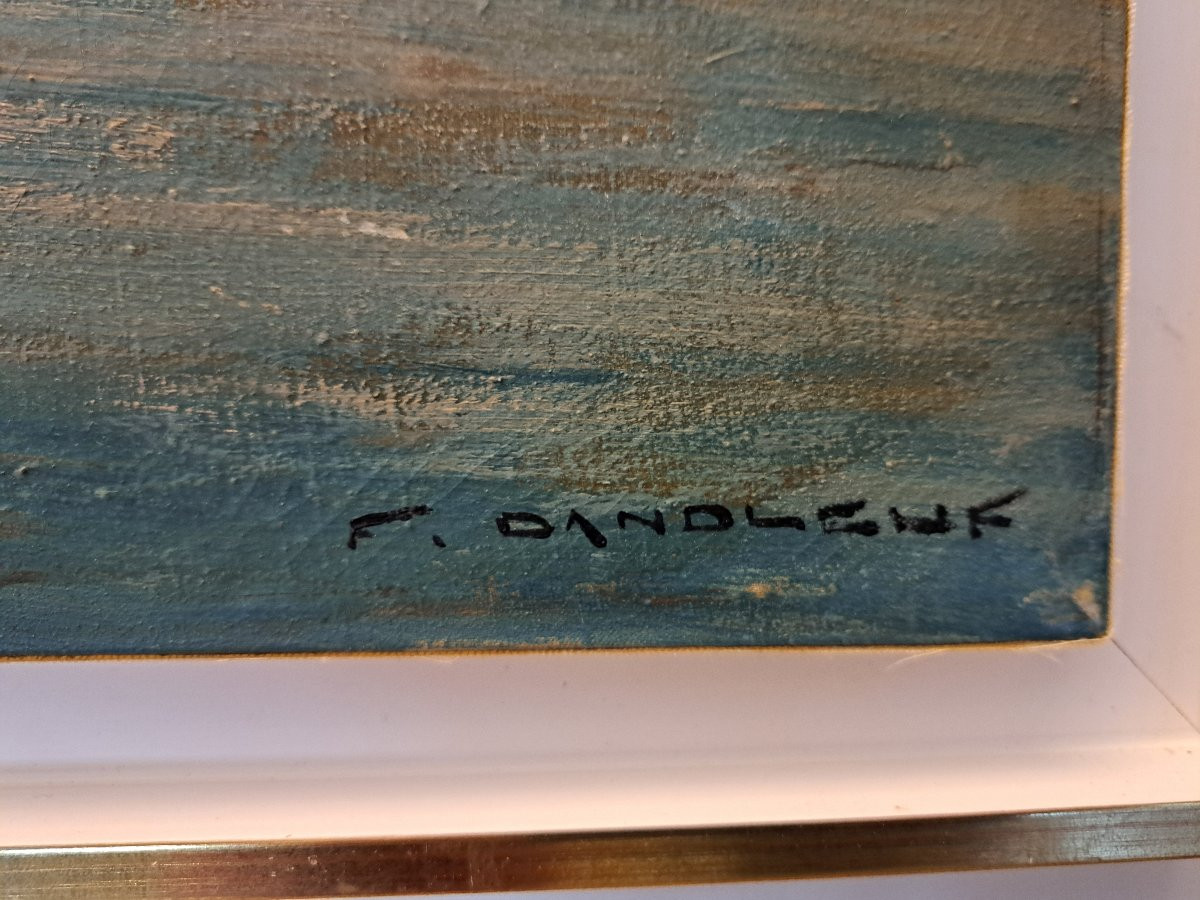 François Dandleuf , Marine Provençale , Huile Sur Toile , XX°. -photo-2
