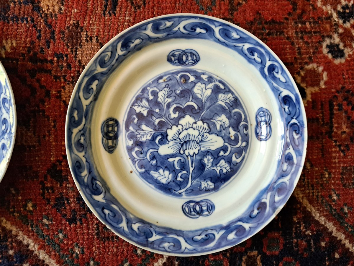 Chine , Ensemble De 10 Assiettes , Porcelaine Tianqi Chongzheng , Ming , XVII°.-photo-7