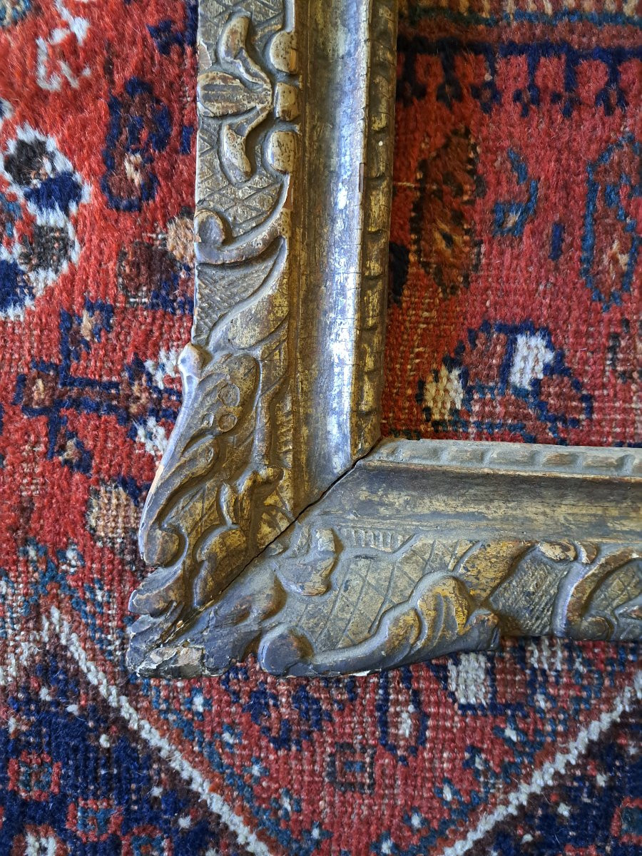 Cadre , Bois Sculpté Argenté , Louis XIV , XVII°. -photo-2
