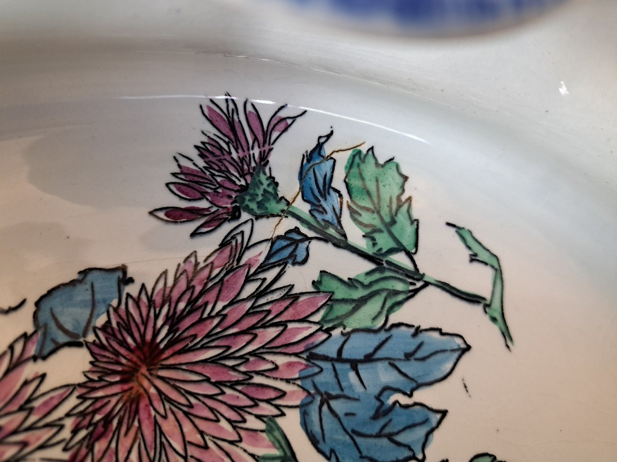 Bracquemond-rousseau , Coupe à Fruit , Faïence Fine , Creil Et Montereau , Fin XIX°. -photo-2