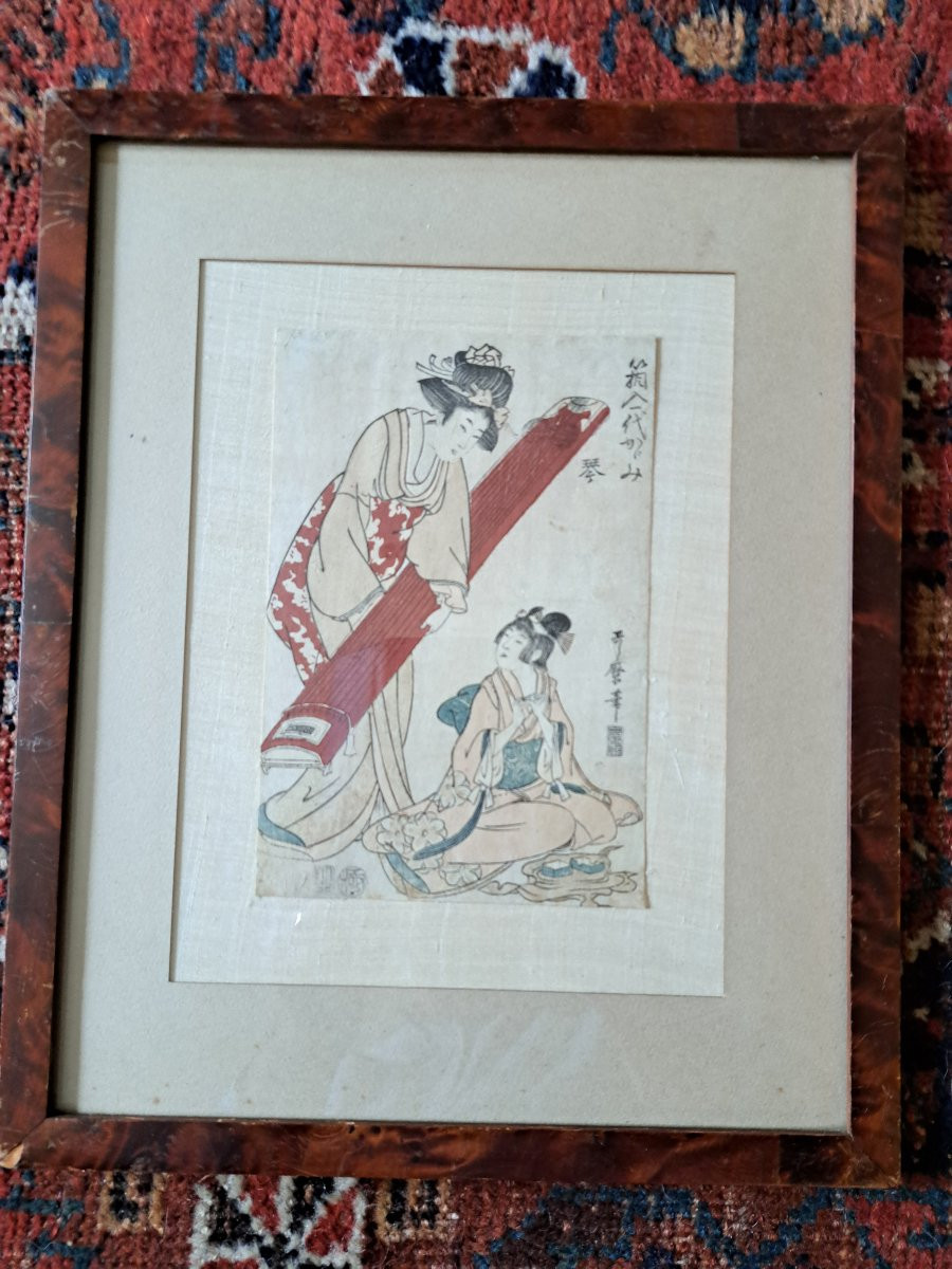Kitagawa Utamaro (1753-1806), Estampe japonaise , XVIII/XIX°. -photo-3