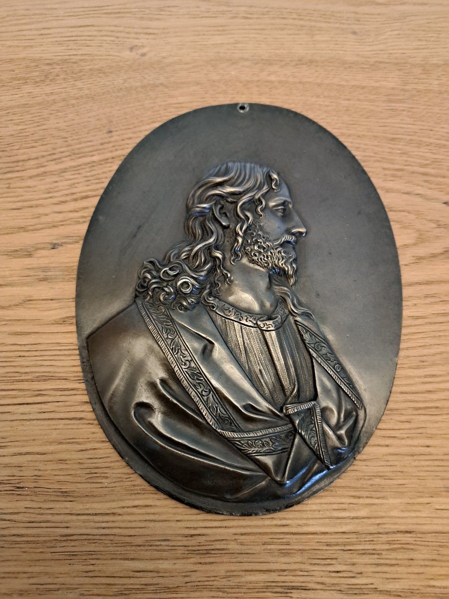 Attribué à Pierre Goret , Paire de plaques de dévotion , Bronze , XVII°. -photo-1