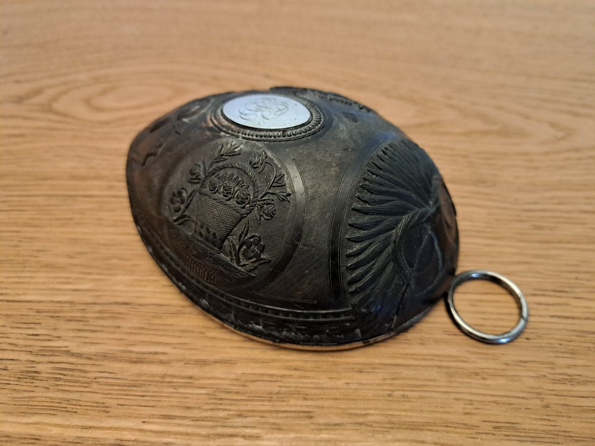 Hunting Cup, Half Coconut, 19th Century. -photo-1