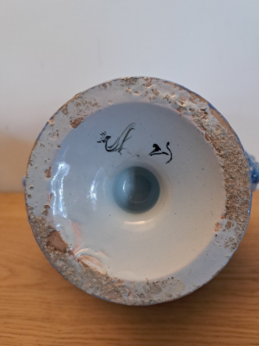 Italy, Cantagalli, Large Vase With Putti, Majolica, 19th Century. -photo-7