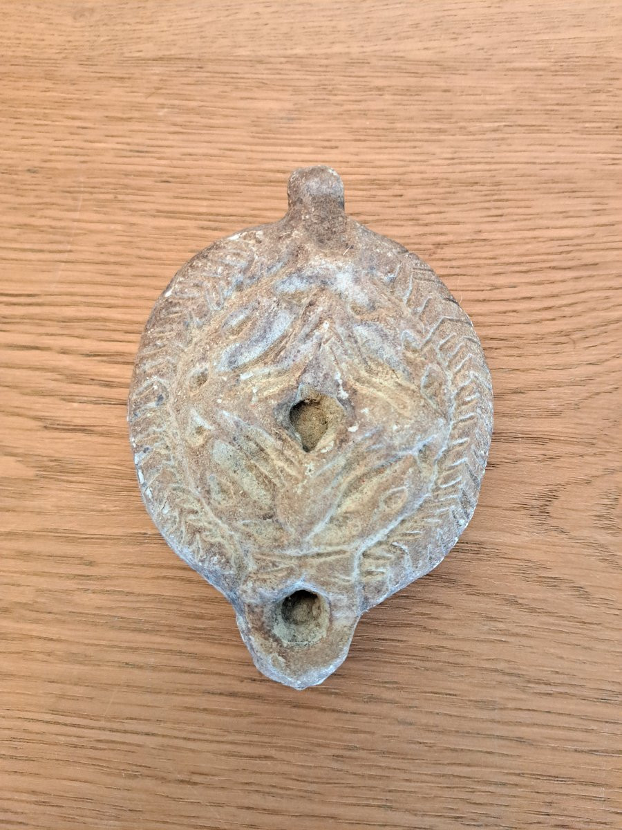 Roman Oil Lamp, Terracotta. -photo-3