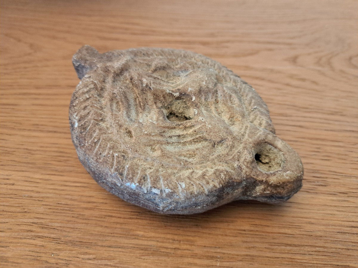 Roman Oil Lamp, Terracotta. 