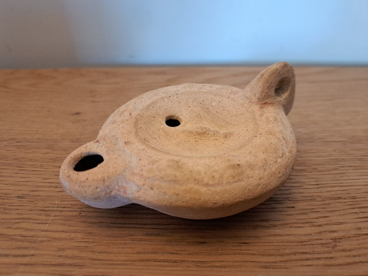 Roman Oil Lamp, Terracotta. -photo-2