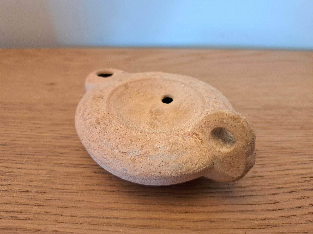 Roman Oil Lamp, Terracotta. -photo-3