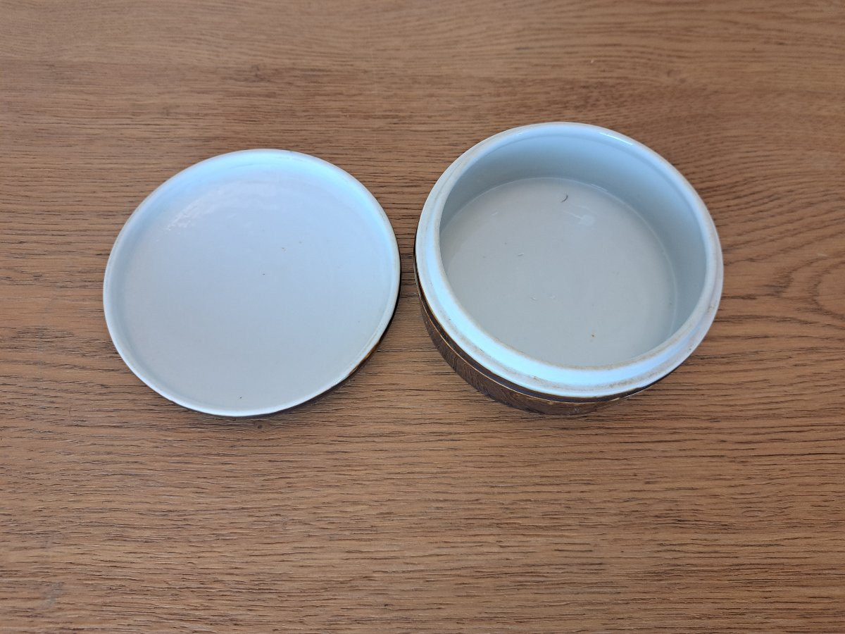 Camille Tharaud , Boite ronde , Porcelaine , XX°. -photo-3