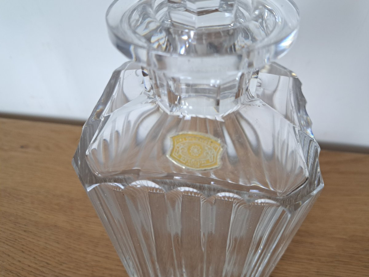 Val Saint Lambert , Carafe à whisky , Cristal , XX°. -photo-1