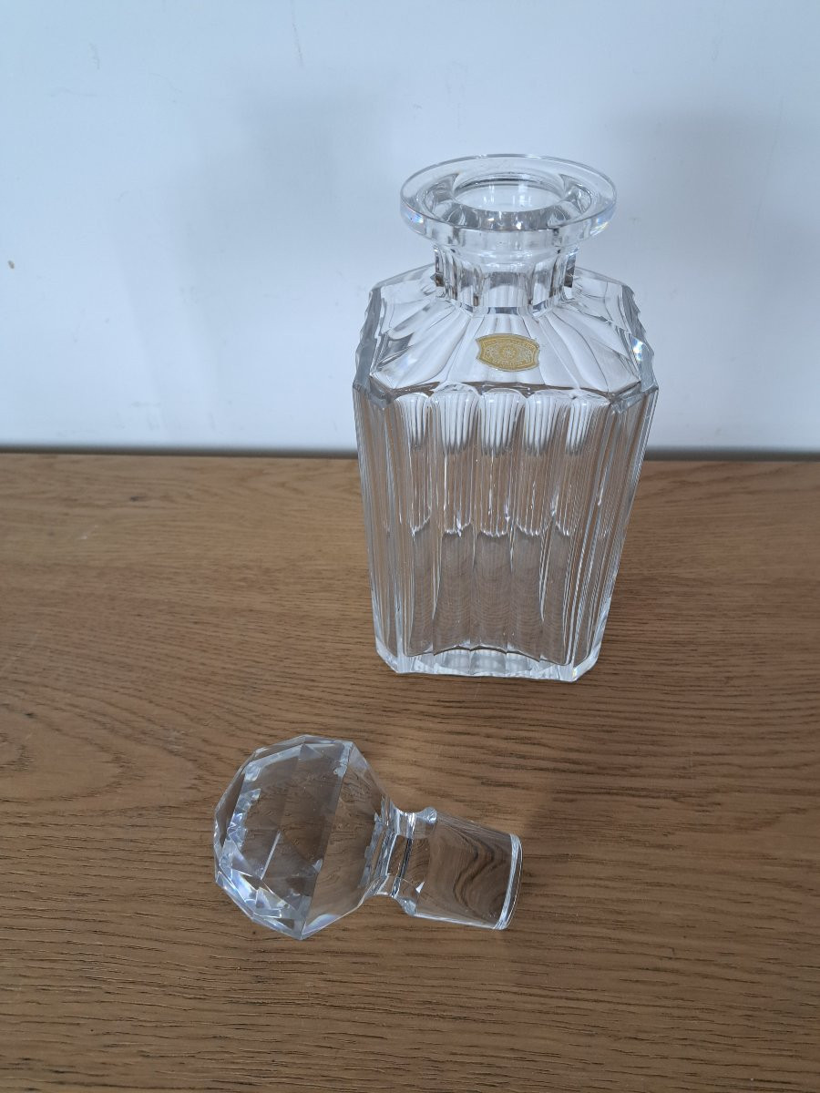Val Saint Lambert , Carafe à whisky , Cristal , XX°. -photo-5