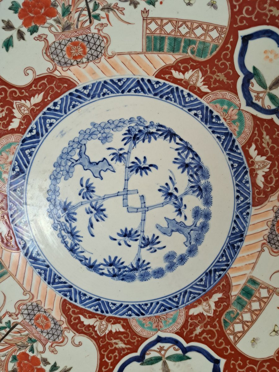 Japan, Imari, Large Round Dish, Porcelain, 19th Century. -photo-2