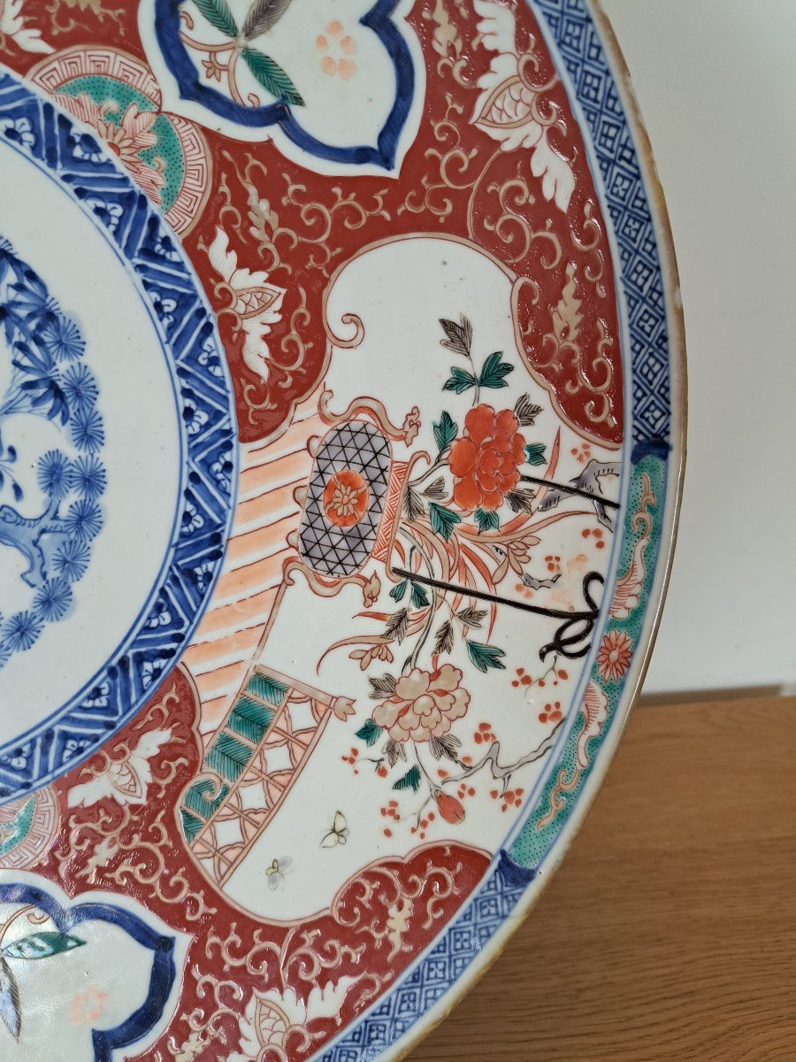 Japan, Imari, Large Round Dish, Porcelain, 19th Century. -photo-4