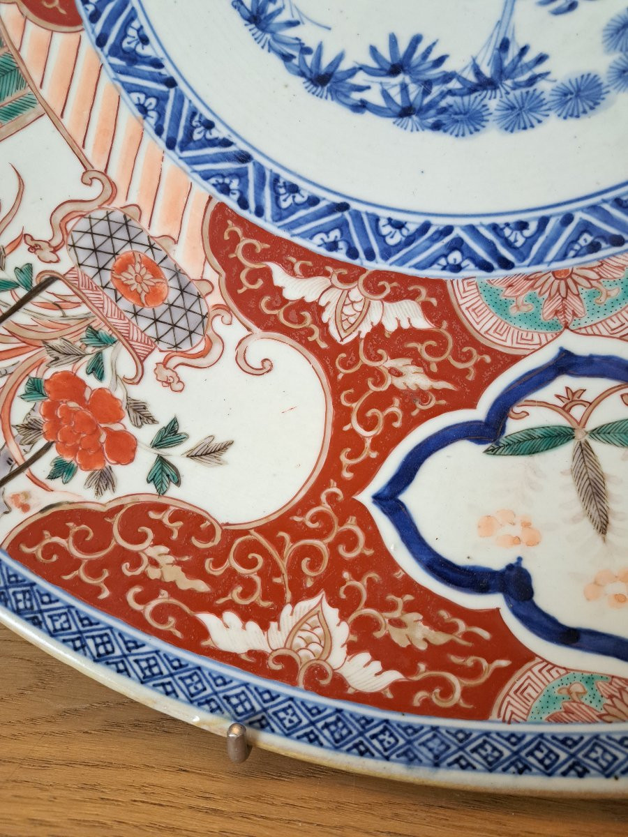 Japan, Imari, Large Round Dish, Porcelain, 19th Century. -photo-2