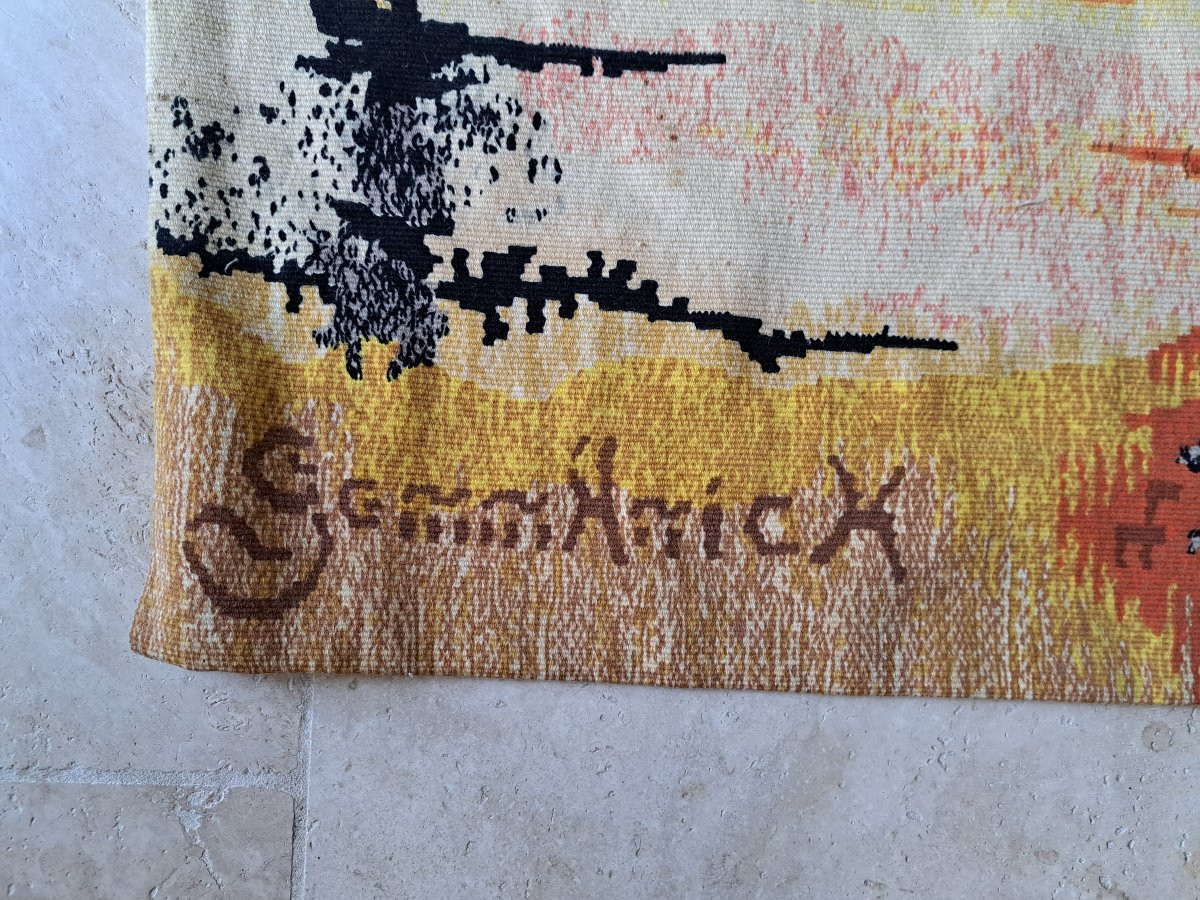 Gemmanick , Crépuscule , Tapisserie , Robert Four , Laine , XX°. -photo-4