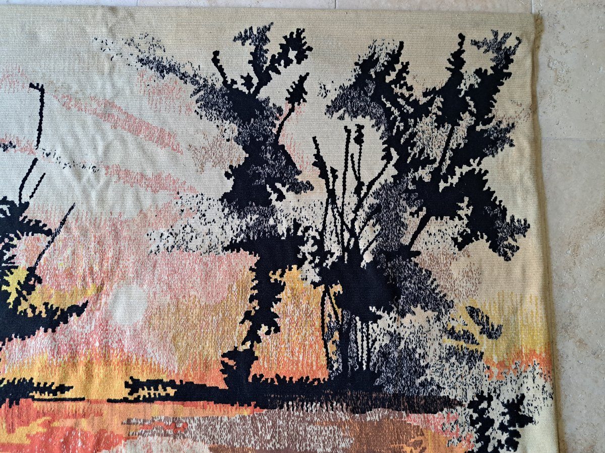 Gemmanick , Crépuscule , Tapisserie , Robert Four , Laine , XX°. -photo-2