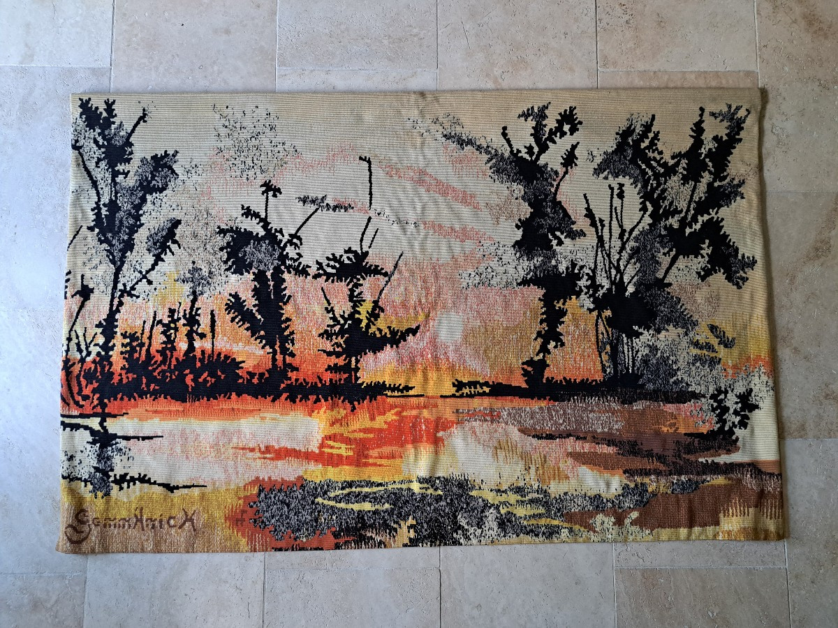 Gemmanick , Crépuscule , Tapisserie , Robert Four , Laine , XX°. 