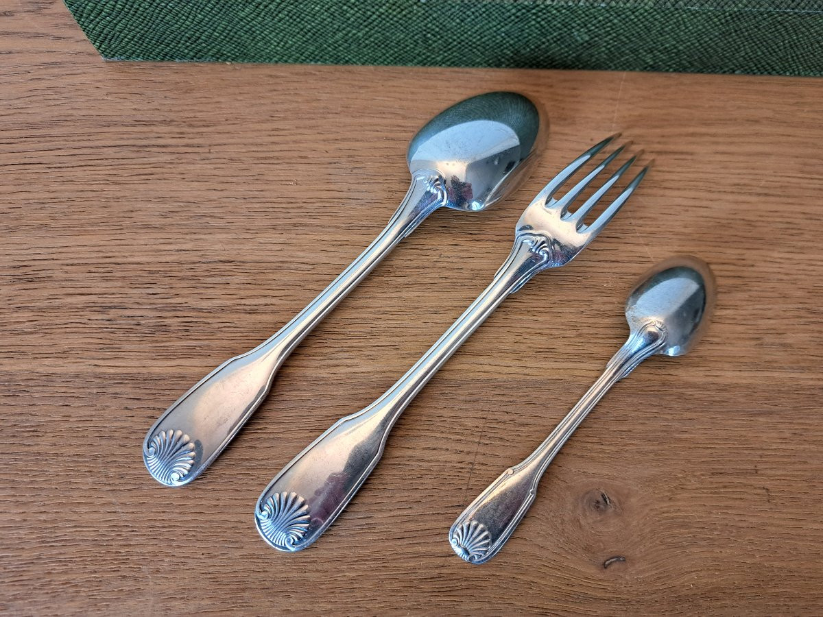 Christofle, Vendôme Model, 36-piece Cutlery Set, 20th Century. -photo-4