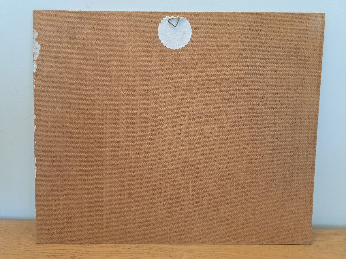 Flowers On An Entablature, Oil On Panel, Signed, 20th Century.  -photo-2