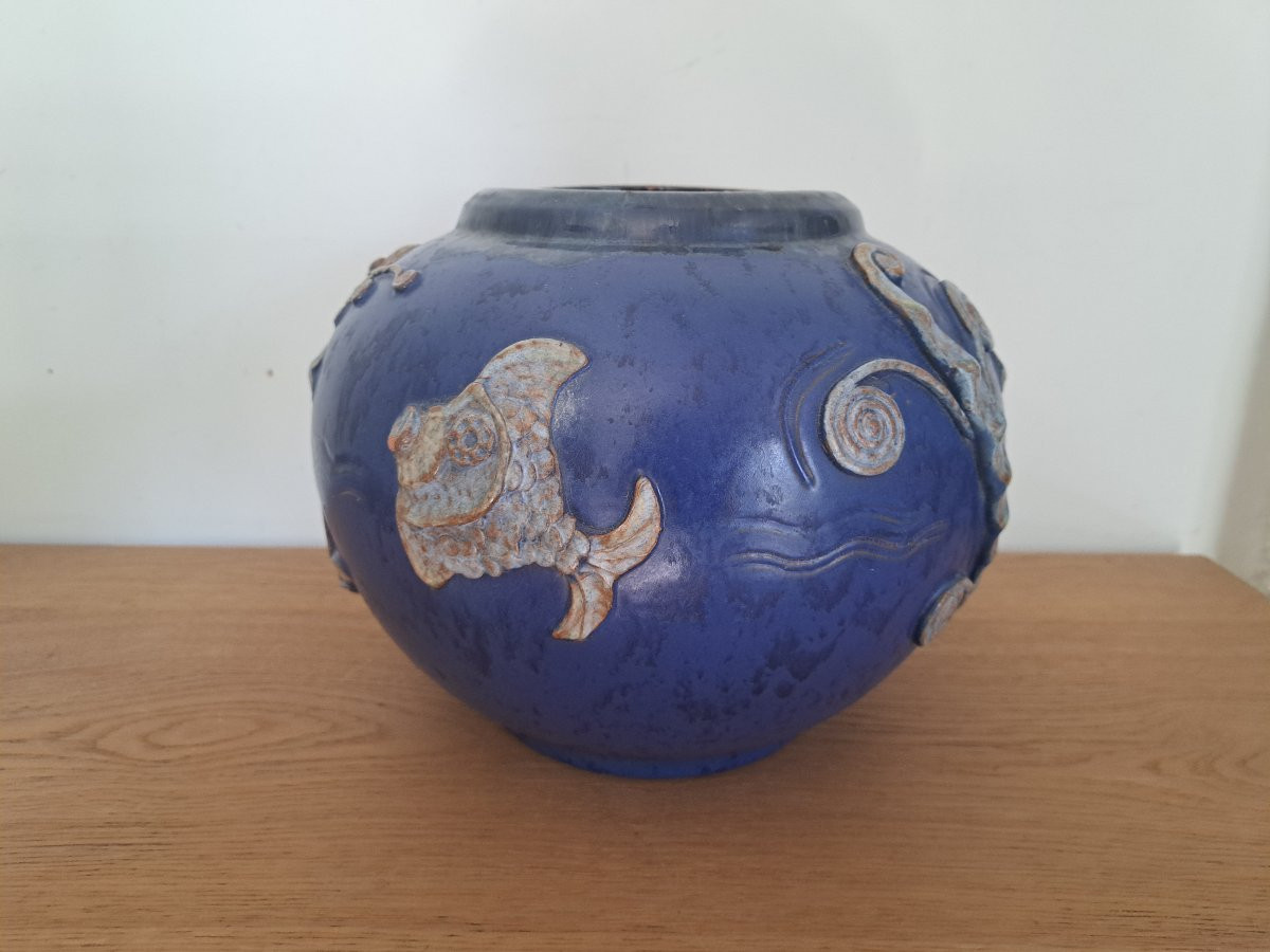 GPA , Diemeringen , Alsace , Grand vase boule , Année 40/50. -photo-3