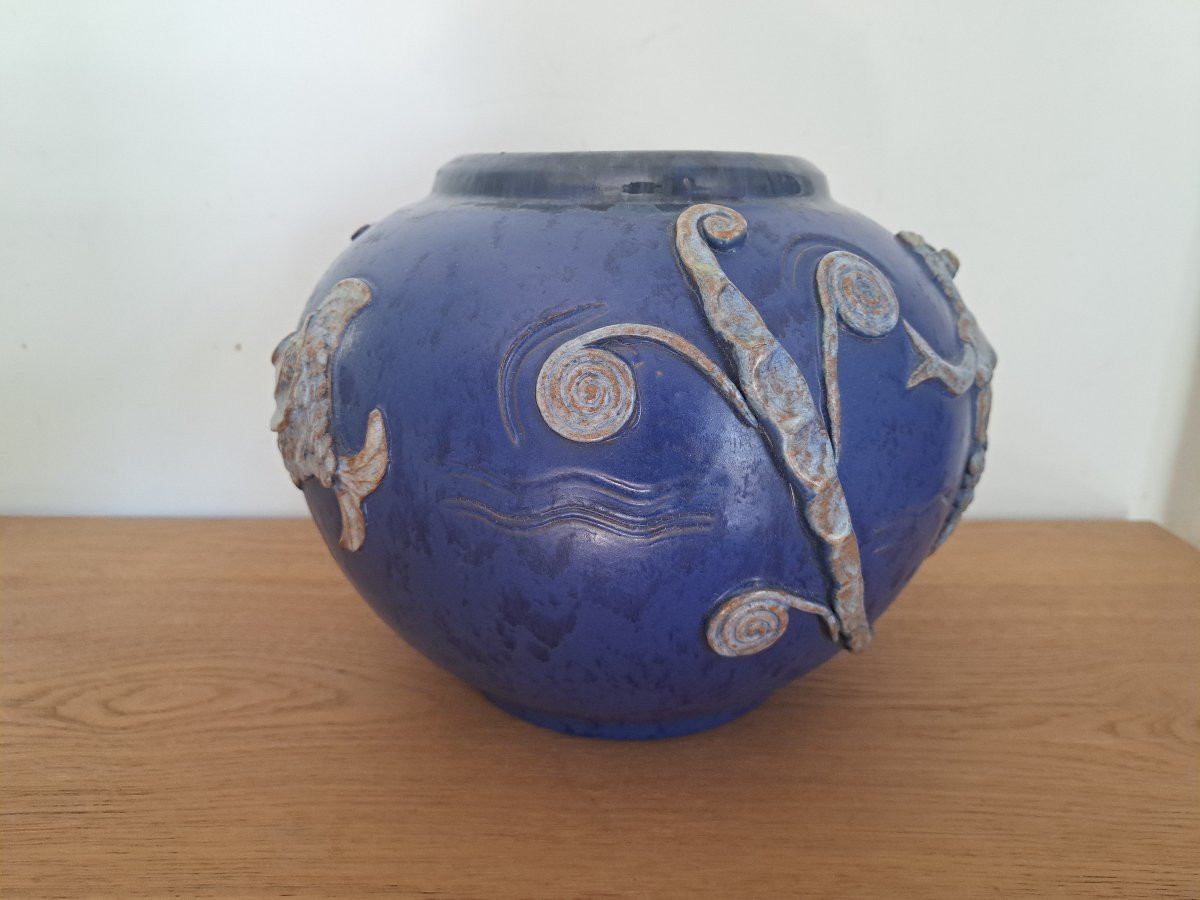 GPA , Diemeringen , Alsace , Grand vase boule , Année 40/50. -photo-1