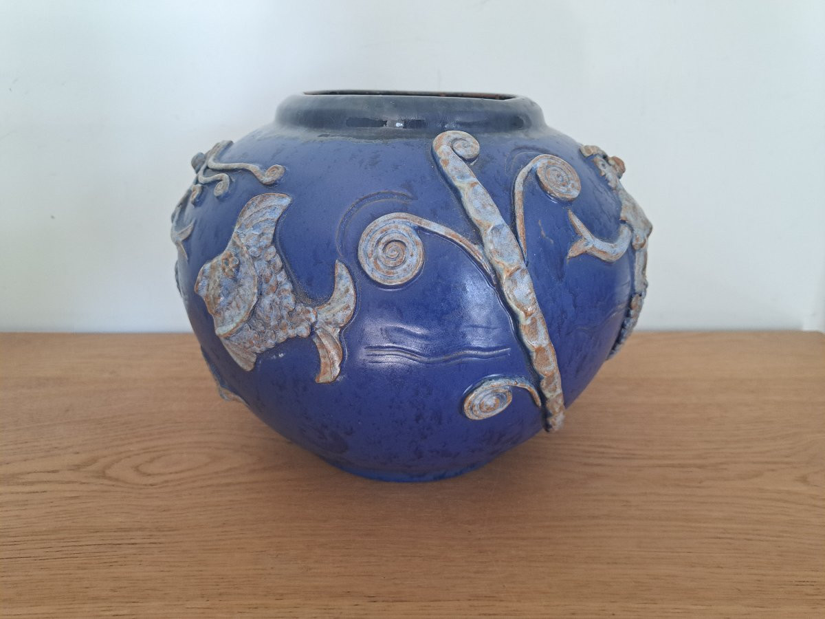 GPA , Diemeringen , Alsace , Grand vase boule , Année 40/50. -photo-2