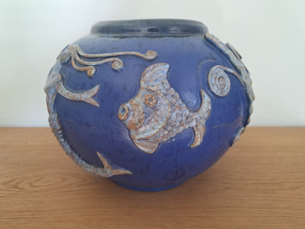 GPA , Diemeringen , Alsace , Grand vase boule , Année 40/50. -photo-3