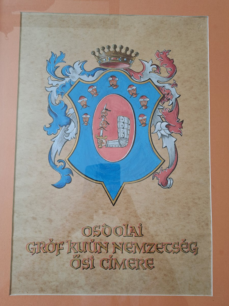 Kuun d'Osdola Family, Coat Of Arms, Gouache On Paper, 20th Century. -photo-4