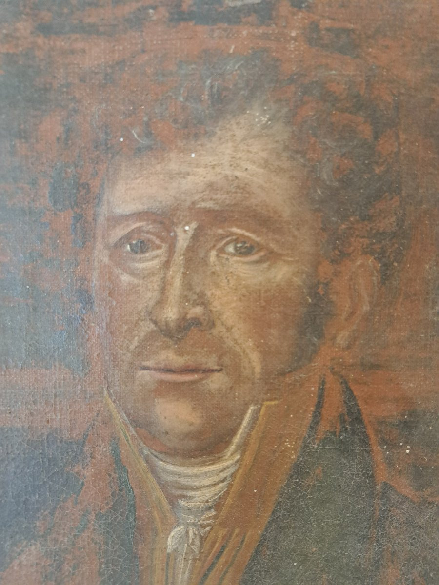 Portrait Of A Man, Oil On Canvas, Early 19th Century. -photo-4