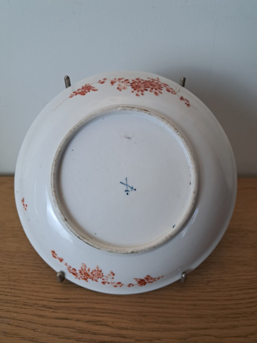 Meissen , Petite assiette , Décor Kakiémon , Porcelaine , XVIII°. -photo-1