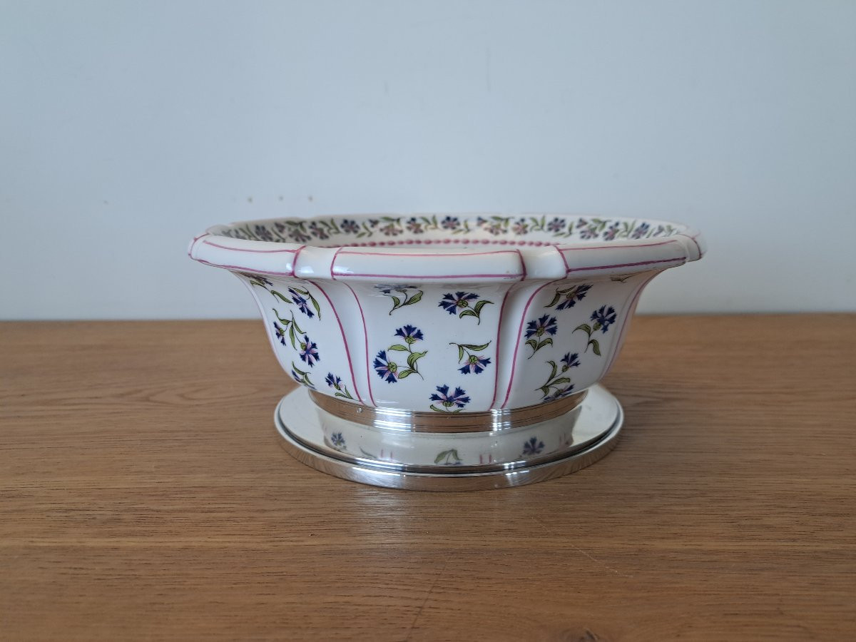 Tétard Frères et Porcelaine Limousine, Centre de table/Coupe à fruit , Début XX°.  -photo-1