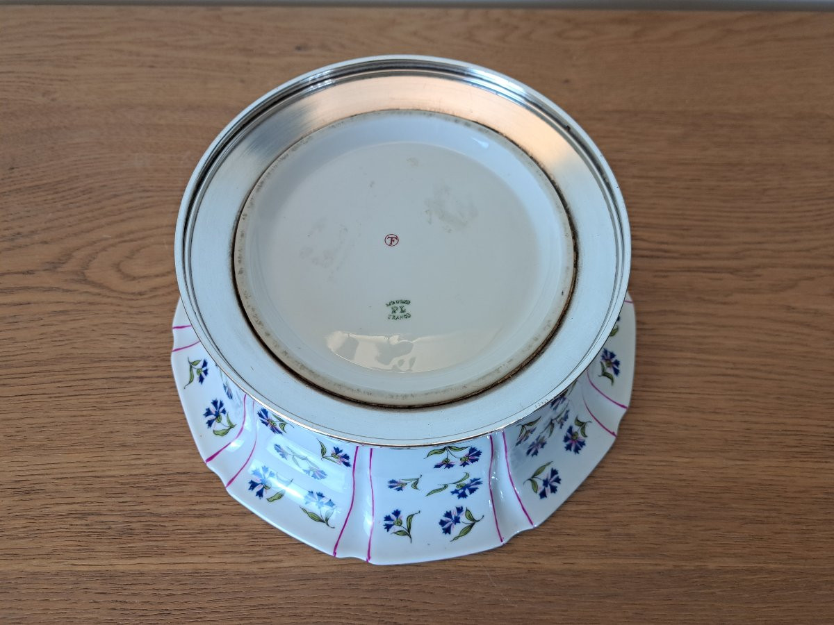 Tétard Frères et Porcelaine Limousine, Centre de table/Coupe à fruit , Début XX°.  -photo-6