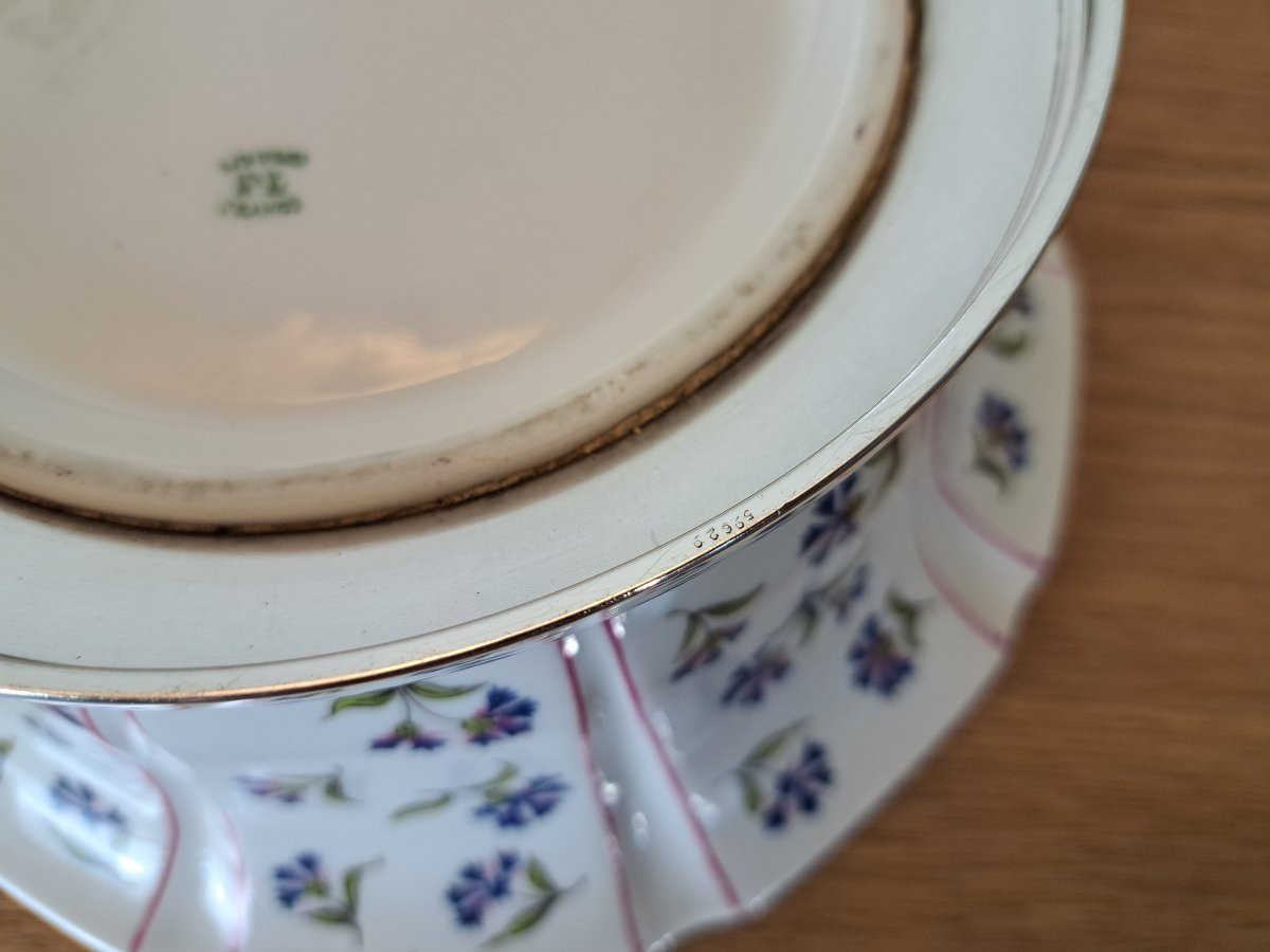 Tétard Frères et Porcelaine Limousine, Centre de table/Coupe à fruit , Début XX°.  -photo-8