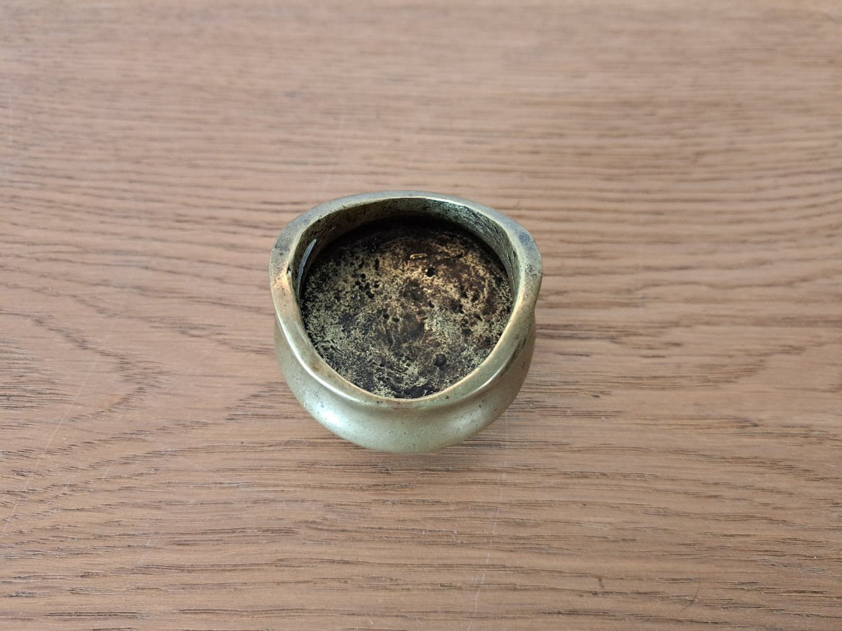 Chine , Brûle-parfum miniature , Bronze , XIX°/Début XX°. -photo-4