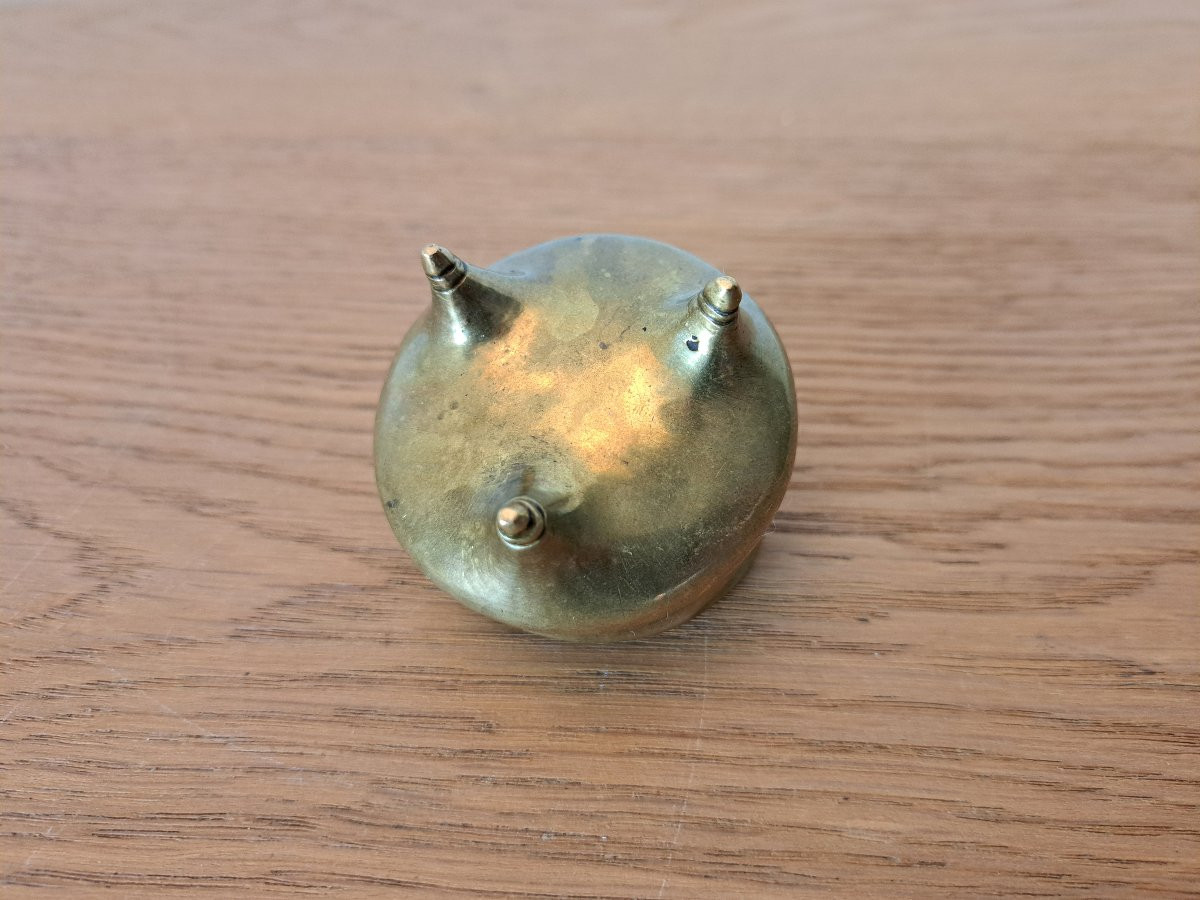 Chine , Brûle-parfum miniature , Bronze , XIX°/Début XX°. -photo-6