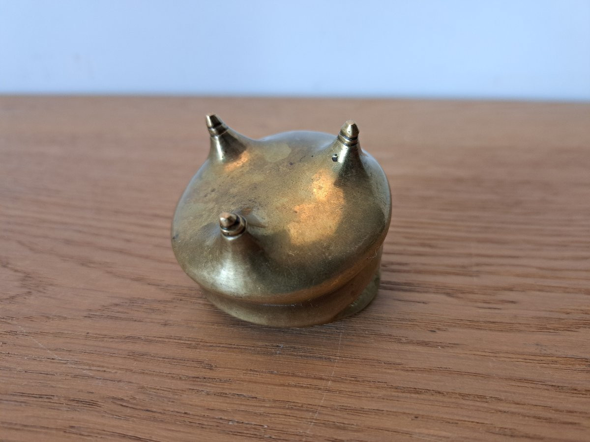 Chine , Brûle-parfum miniature , Bronze , XIX°/Début XX°. -photo-7