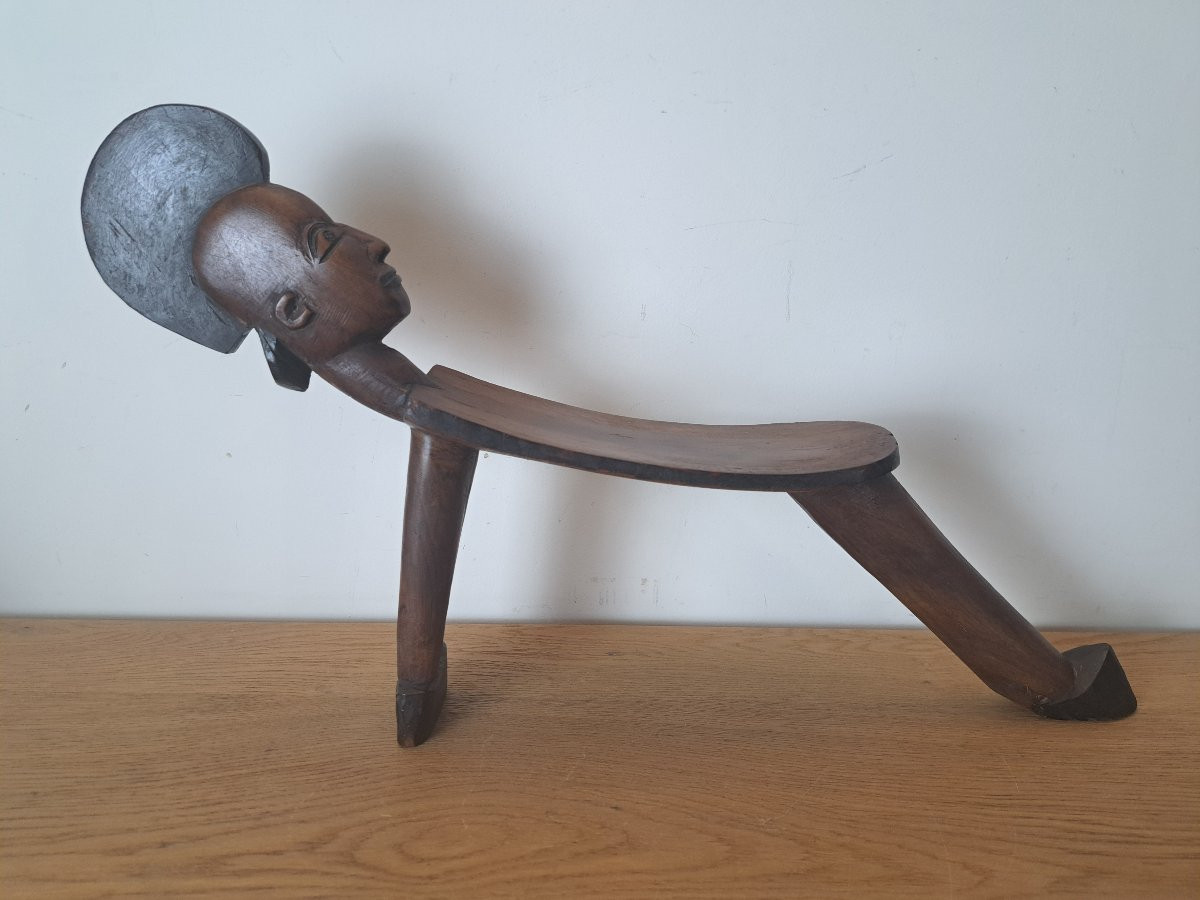 Lobi Stool, Att In Sikiré Kambiré, Wood, Burkina Faso, Early 20th Century. -photo-2