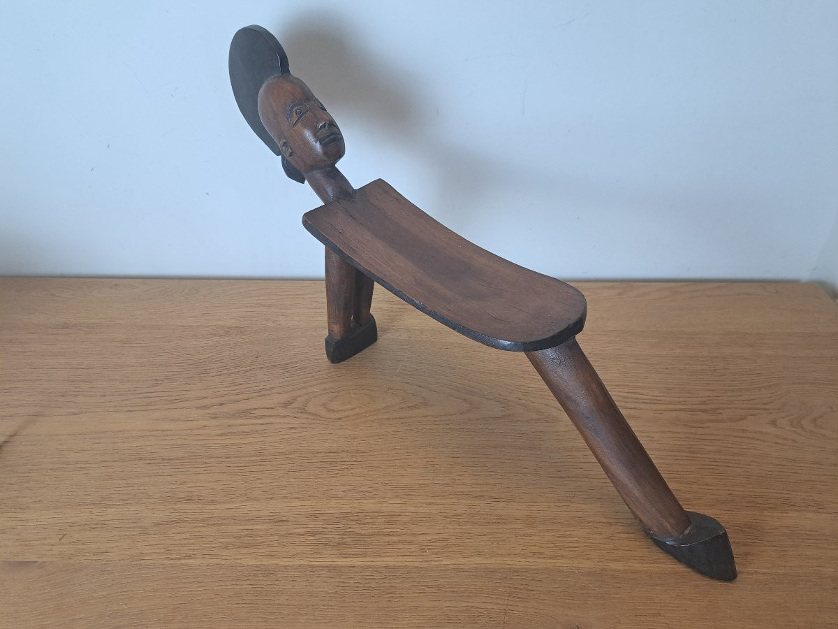 Lobi Stool, Att In Sikiré Kambiré, Wood, Burkina Faso, Early 20th Century. -photo-3