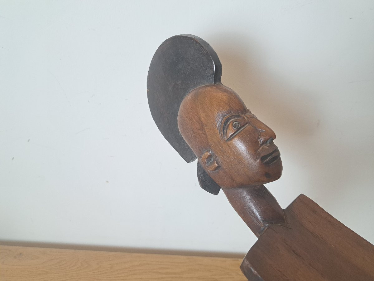 Lobi Stool, Att In Sikiré Kambiré, Wood, Burkina Faso, Early 20th Century. -photo-2