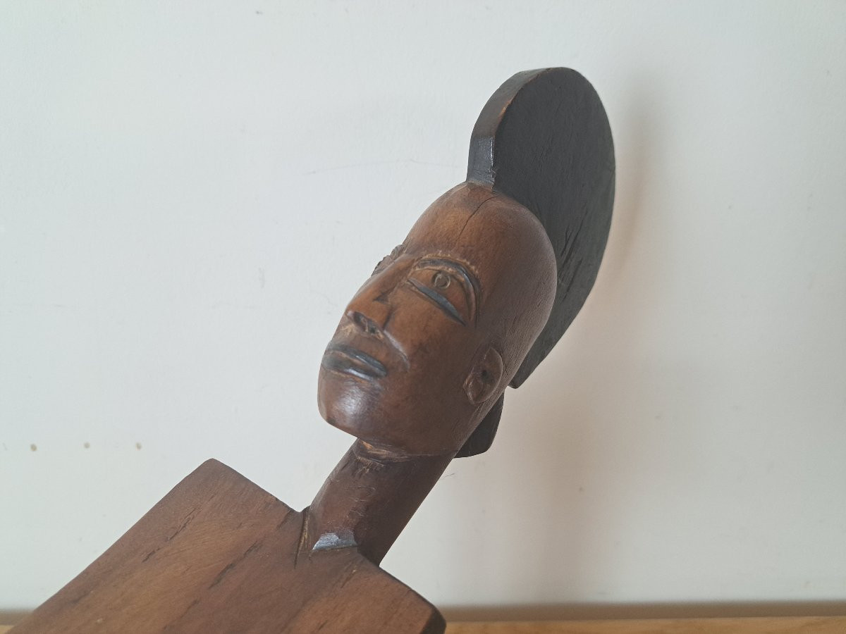 Lobi Stool, Att In Sikiré Kambiré, Wood, Burkina Faso, Early 20th Century. -photo-3